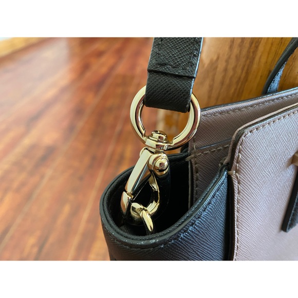 Kate Spade Colour Block Lilac & Black Satchel Handbag - Picture 5 of 7